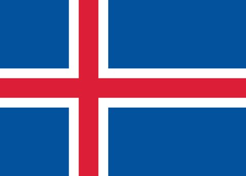 Iceland National Flag, Original(Basic) type 2D image