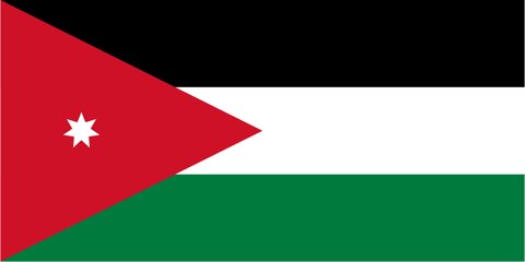 Jordan National Flag, Original(Basic) type 2D image