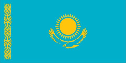 Kazakhstan National Flag, Original(Basic) type 2D image