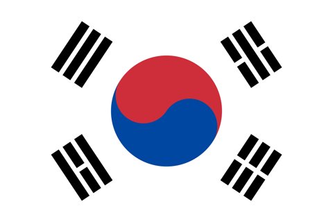 대한민국,한국 국기, 기본형 2D 이미지