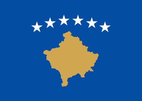 Kosovo National Flag, Original(Basic) type 2D image