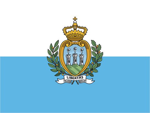 San-Marino National Flag, Original(Basic) type 2D image