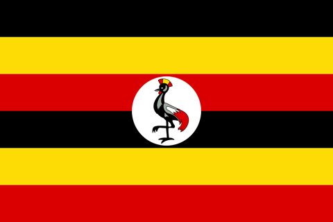 Uganda National Flag, Original(Basic) type 2D image