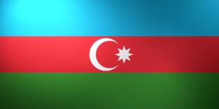 Azerbaijan National Flag, Basical ratio National Flag with texture and shadow