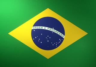 Brazil National Flag, Basical ratio National Flag with texture and shadow