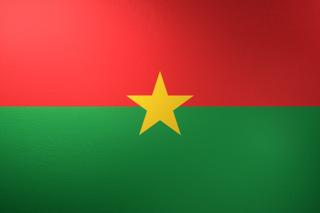 Burkina-Faso National Flag, Basical ratio National Flag with texture and shadow