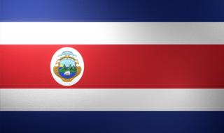 Costa-Rica National Flag, Basical ratio National Flag with texture and shadow