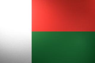 Madagascar National Flag, Basical ratio National Flag with texture and shadow