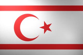 Northern-Cyprus National Flag, Basical ratio National Flag with texture and shadow