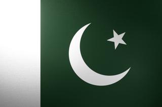 Pakistan National Flag, Basical ratio National Flag with texture and shadow