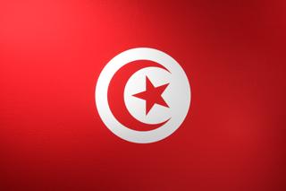 Tunisia National Flag, Basical ratio National Flag with texture and shadow