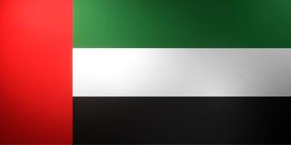 United-Arab-Emirates National Flag, Basical ratio National Flag with texture and shadow