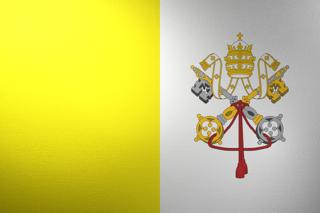 Vatican National Flag, Basical ratio National Flag with texture and shadow