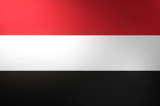 Yemen National Flag, Basical ratio National Flag with texture and shadow