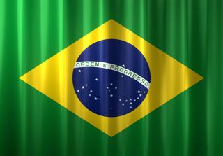 ブラジル国旗, 実際の比率で影と質感とウエーブがあるイメージ