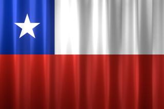 Chile National Flag, Basical waving National Flag with texture and shadow