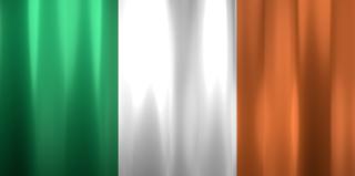 Ireland National Flag, Basical waving National Flag with texture and shadow