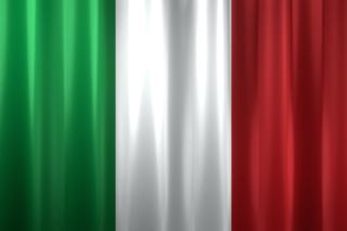 イタリア国旗, 実際の比率で影と質感とウエーブがあるイメージ