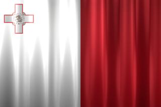 Malta National Flag, Basical waving National Flag with texture and shadow