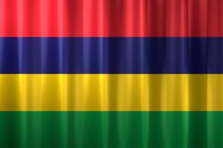 Mauritius National Flag, Basical waving National Flag with texture and shadow