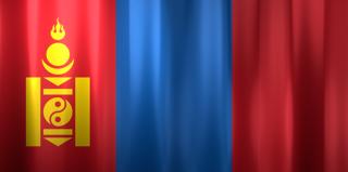 Mongolia National Flag, Basical waving National Flag with texture and shadow