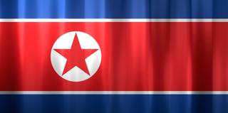 北朝鮮国旗, 実際の比率で影と質感とウエーブがあるイメージ