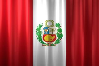 Peru National Flag, Basical waving National Flag with texture and shadow