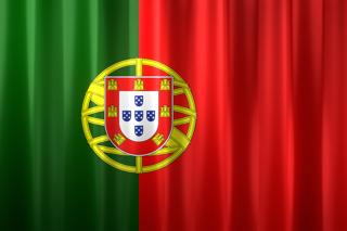 Portugal National Flag, Basical waving National Flag with texture and shadow