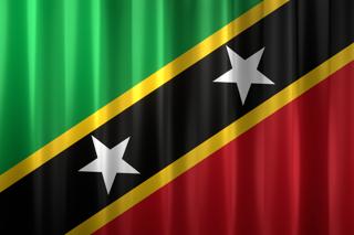 Saint-Kitts-and-Nevis National Flag, Basical waving National Flag with texture and shadow