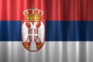 Serbia National Flag, Basical waving National Flag with texture and shadow