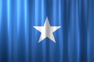 Somalia National Flag, Basical waving National Flag with texture and shadow