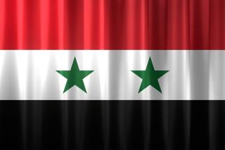 シリア国旗, 実際の比率で影と質感とウエーブがあるイメージ