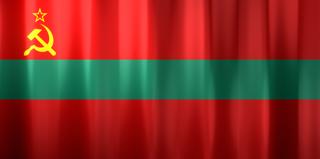 Transnistria National Flag, Basical waving National Flag with texture and shadow