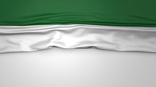 United-Arab-Emirates National Flag, Flag folded in half and placed on white paper