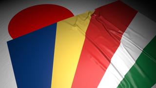 Seychelles National Flag, The national flag placed on top of the Japanese flag on a desk in a dark space