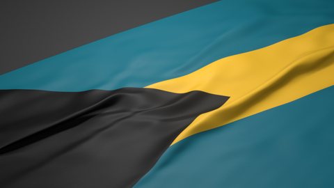 Bahamas National Flag, A slanted national flag on a desk