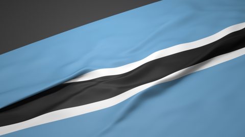 Botswana National Flag, A slanted national flag on a desk