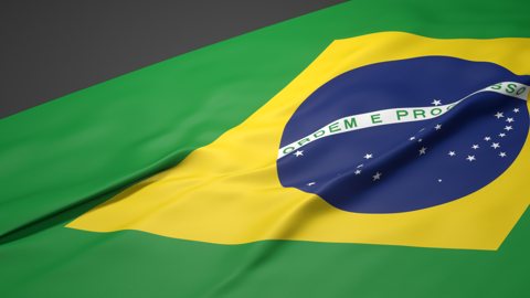 ブラジル国旗, デスクの上に置いてある斜め角度の国旗