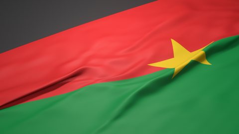 Burkina-Faso National Flag, A slanted national flag on a desk