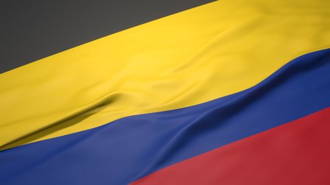 Colombia National Flag, A slanted national flag on a desk