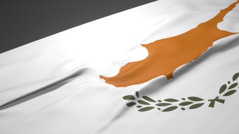 Cyprus National Flag, A slanted national flag on a desk