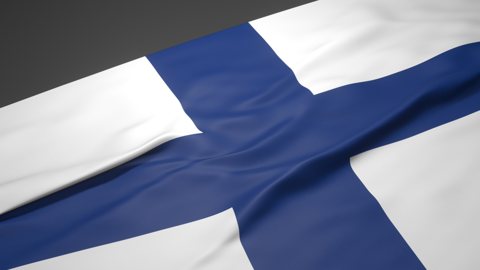 Finland National Flag, A slanted national flag on a desk