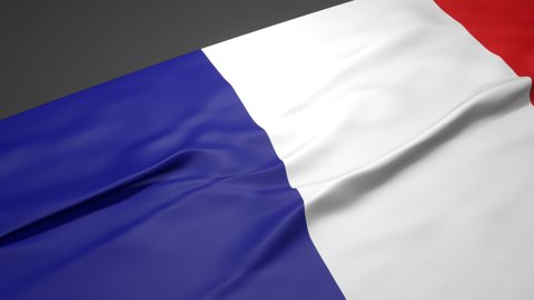 France National Flag, A slanted national flag on a desk