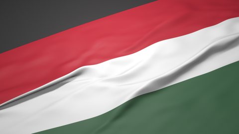 Hungary National Flag, A slanted national flag on a desk