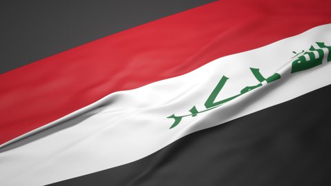 イラク国旗, デスクの上に置いてある斜め角度の国旗