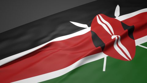 Kenya National Flag, A slanted national flag on a desk