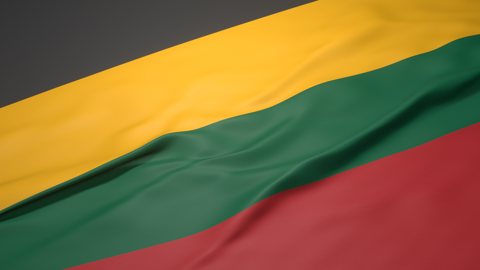 Lithuania National Flag, A slanted national flag on a desk