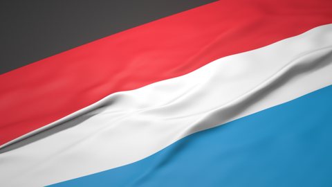 Luxembourg National Flag, A slanted national flag on a desk