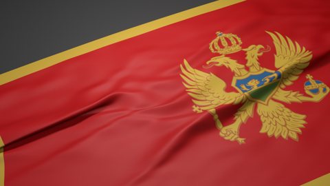 Montenegro National Flag, A slanted national flag on a desk