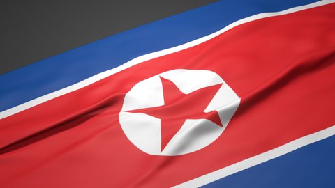 北朝鮮国旗, デスクの上に置いてある斜め角度の国旗